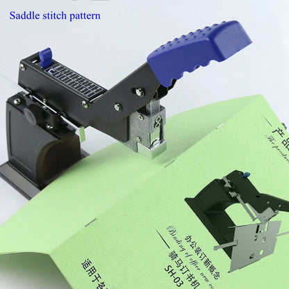 Saddle stapling stapler Flat stapling stapler A3 or less size binding machine document graphic office binding SH03