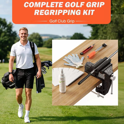 Hibijou Portable Golf Club Regripping Kit with Bench Vise – Medium, Black [2]