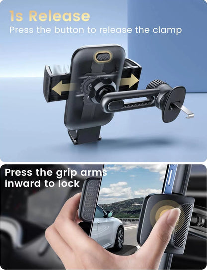 Holdersafe Phone Holders for Your Car: [Never Blocking] Air Vent Cell Black [5]