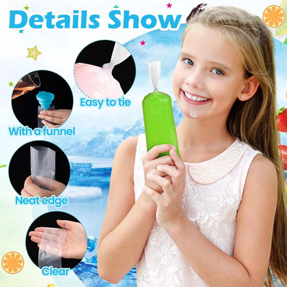 Hoolerry 600 Pcs Disposable Ice Lolly 4 x 11.8 Inch, green for the funnel [3]
