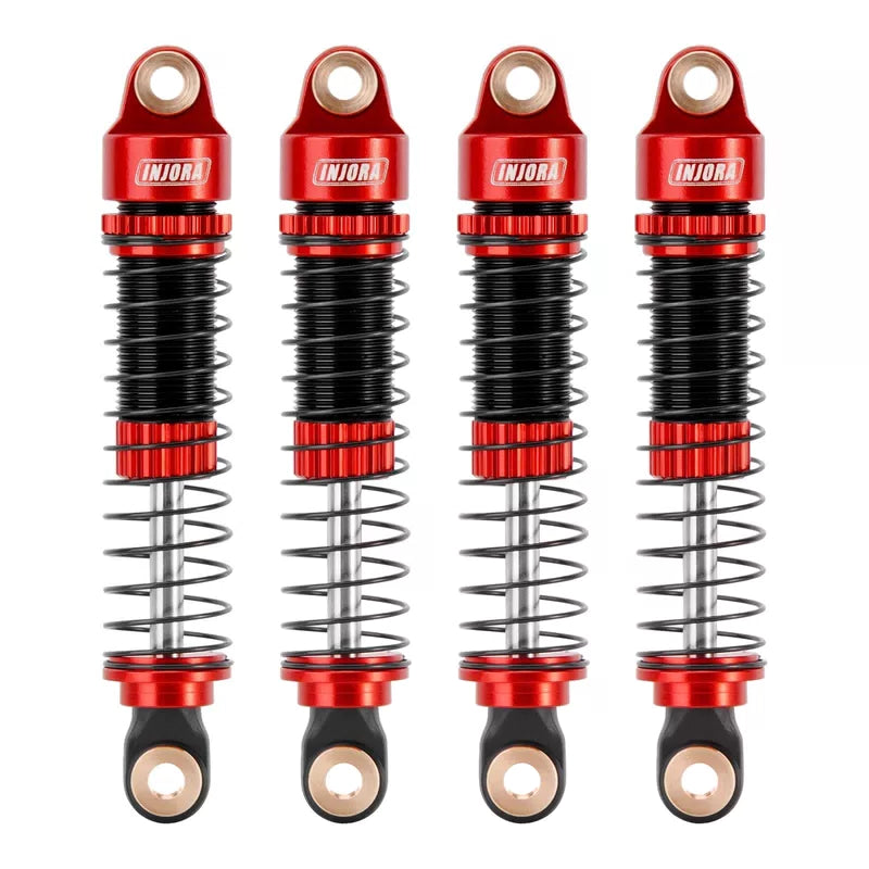 INJORA 53mm 6g Each Shocks- Absorber Oil Threaded Damper for TRX4M Small, Red [1]