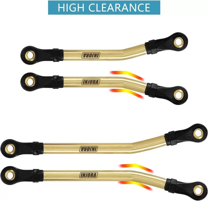INJORA Brass High Clearance Links Set for TRX4M Bronco Defender 1/18 RC... [3]