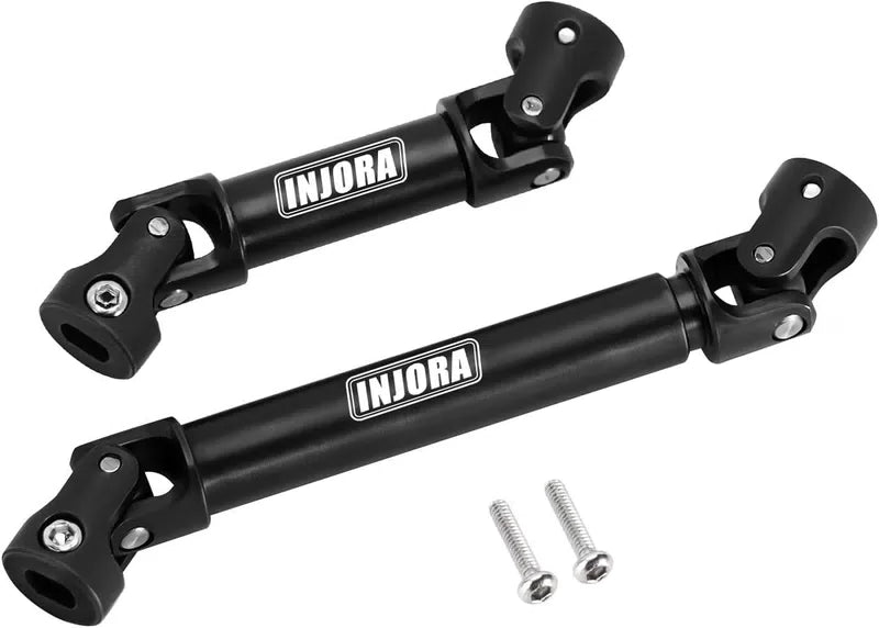 INJORA Hardened Steel Drive Shafts for 1/18 RC Crawler TRX4M High Trail K10... [2]