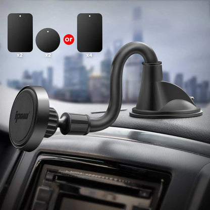 IPOW Long Arm 7.6" Magnetic, Black Magnetic Phone Mount [2]