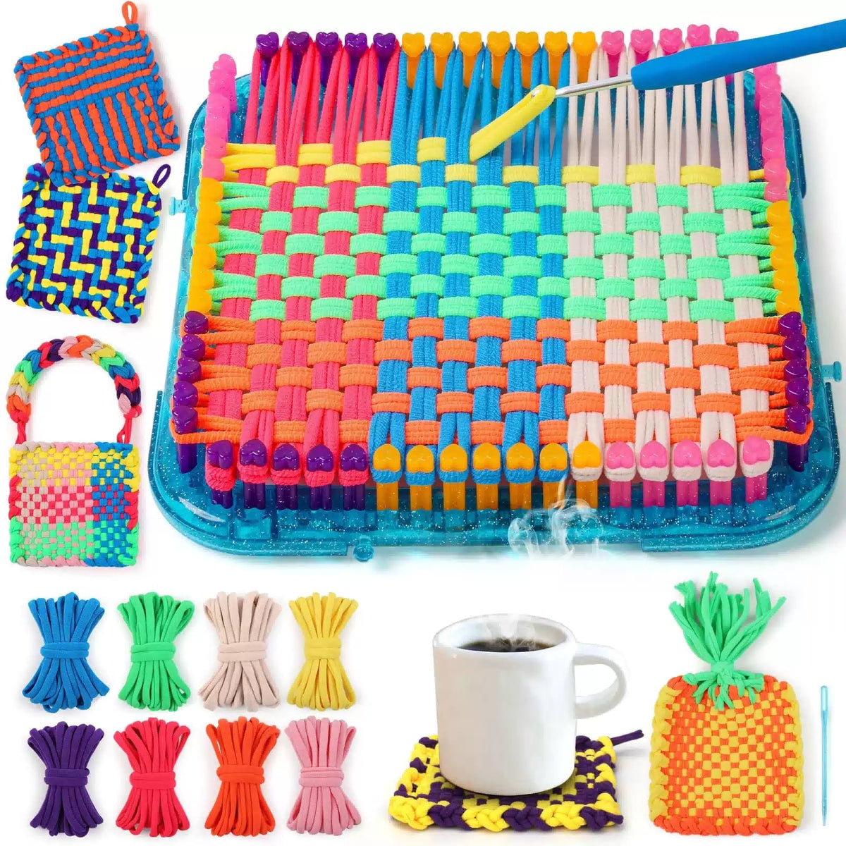 IQKidz Weaving Loom Kit Toys, Potholder Loom, [1]