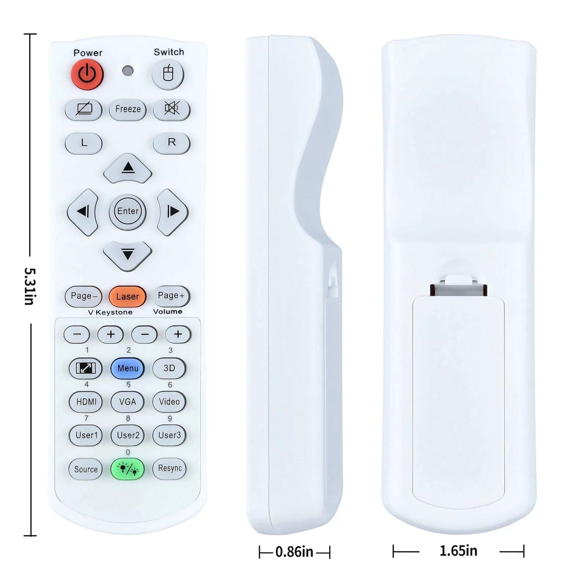 IR1304L Replace Remote Control For ViewSonic Projector LM-2401 [4]