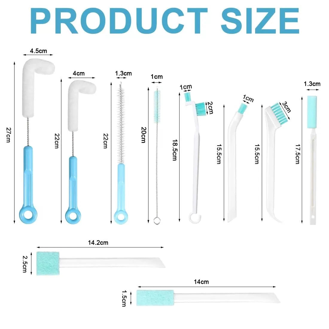 Ice Maker Cleaning Brush Set 13 Pcs Machine Cleaner Kits Blue [2]