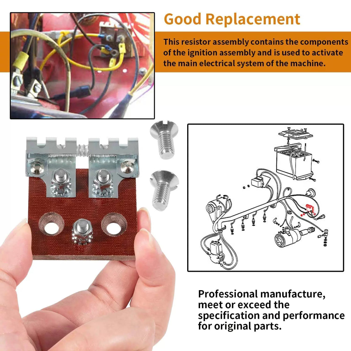 Ignition Coil Resistor Assembly Fit for Ford/ Holland Tractor 2N 8N 9N... [4]