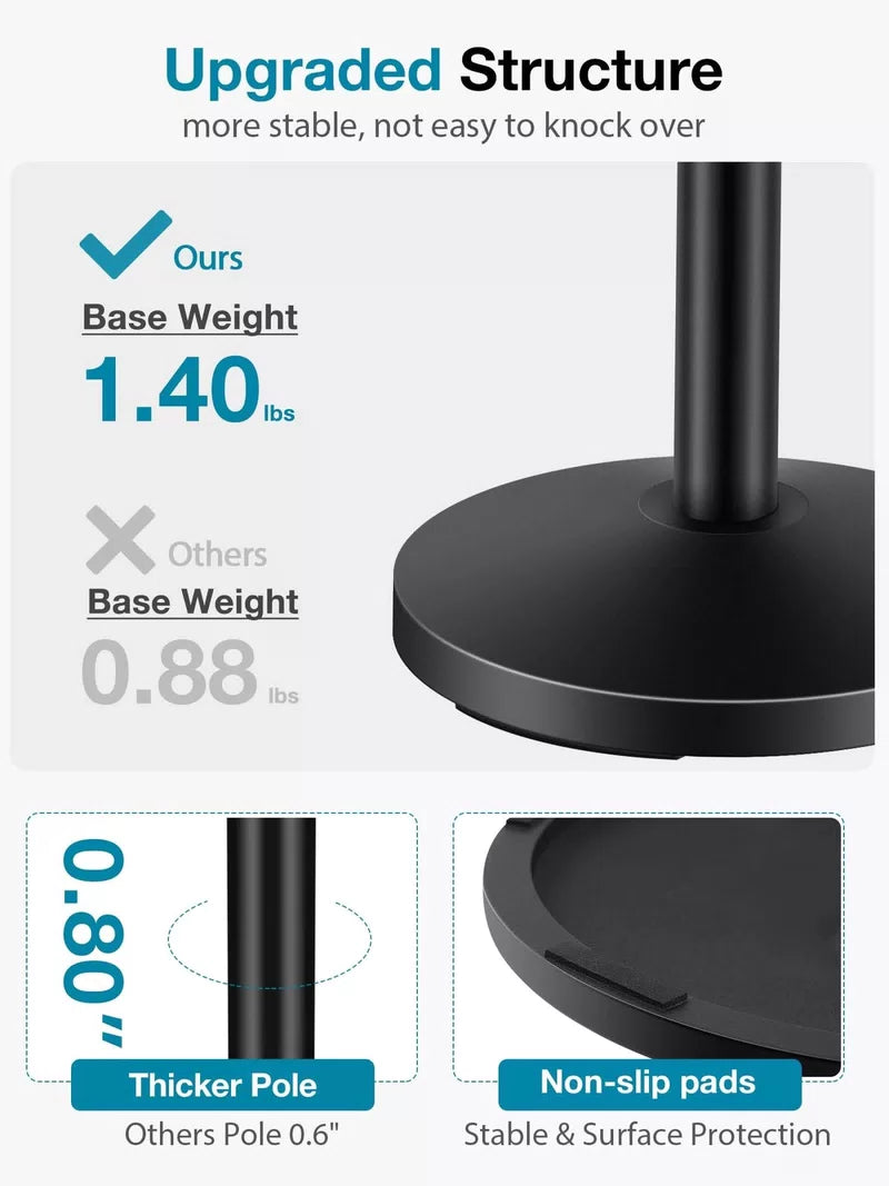InnoGear Desktop Microphone Stand, Upgraded Adjustable Table Mic Stand Black [4]
