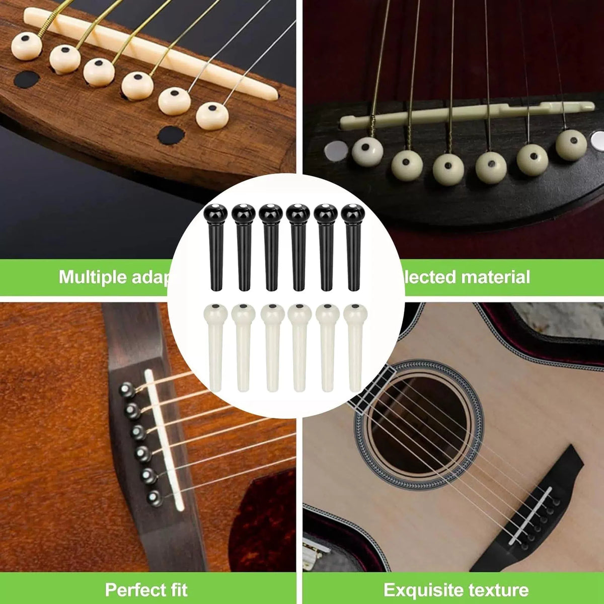 JINWEE Acoustic Guitar Accessories Kit,Guitar Tool Changing Kit 40 Pcs, black [4]