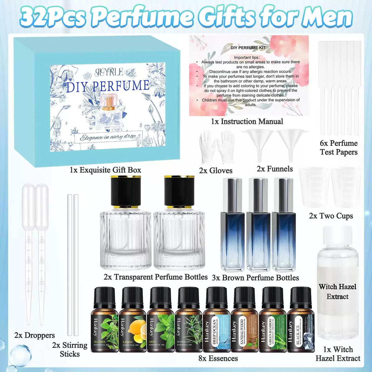 JUYRLE Perfume Making Kit- DIY Cologne Kit for 1 Fl Oz (Pack of 1) [2]