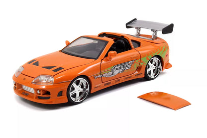 Jada Toys Fast & Furious Brian & Toyota Supra, 1:24 Scale 8.5 inches, Orange [2]
