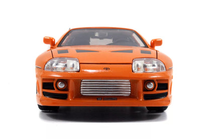 Jada Toys Fast & Furious Brian & Toyota Supra, 1:24 Scale 8.5 inches, Orange [3]