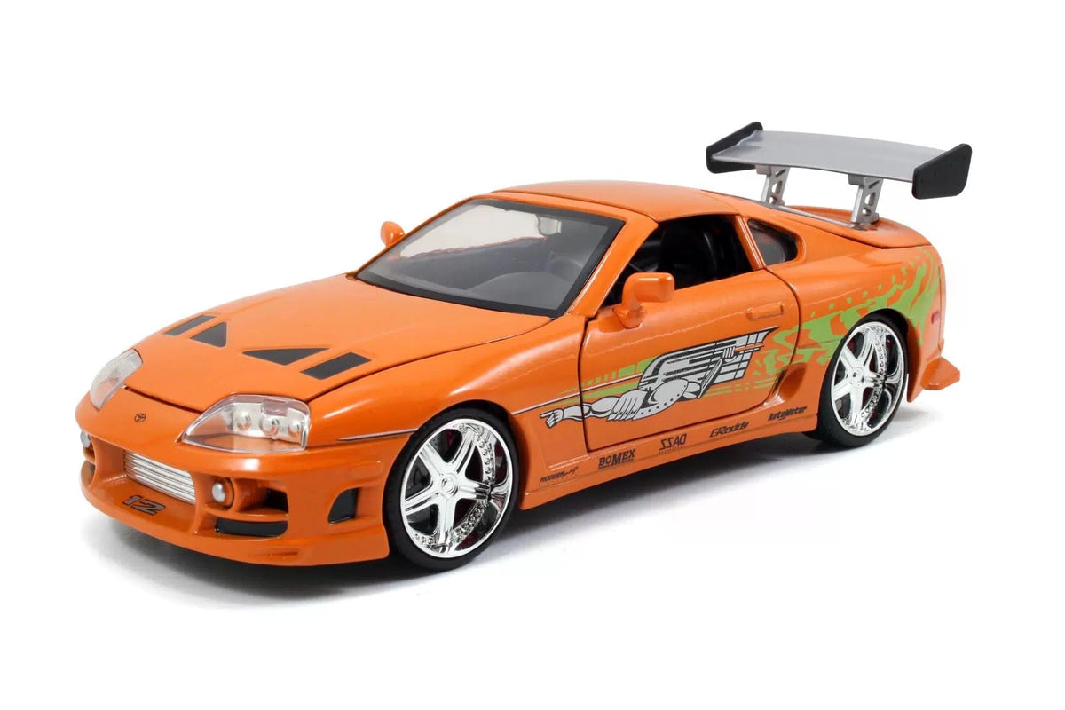 Jada Toys Fast & Furious Brian & Toyota Supra, 1:24 Scale 8.5 inches, Orange [4]