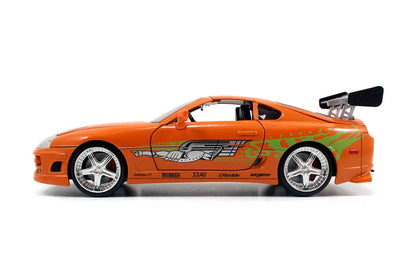 Jada Toys Fast & Furious Brian & Toyota Supra, 1:24 Scale 8.5 inches, Orange [5]