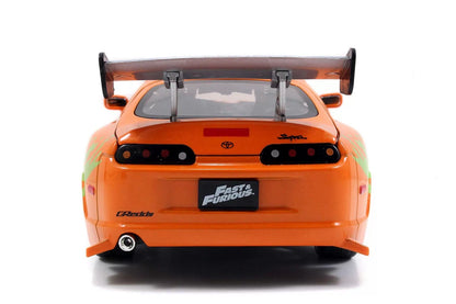 Jada Toys Fast & Furious Brian & Toyota Supra, 1:24 Scale 8.5 inches, Orange [6]