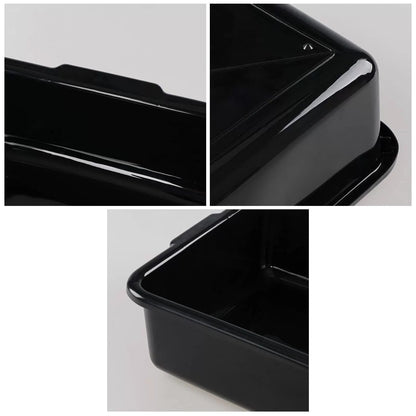 Jekiyo 4 Pack Small Commercial Bus Tub Box, 8 Liter Plastic 8 L, Black [2]