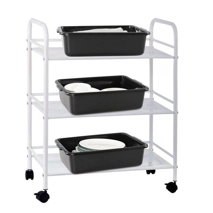 Jekiyo 4 Pack Small Commercial Bus Tub Box, 8 Liter Plastic 8 L, Black [3]