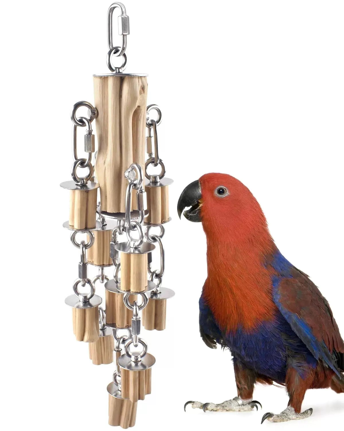 KATUMO Parrot Toys for Large Birds with Detachable Parts, 304 Silvery [1]