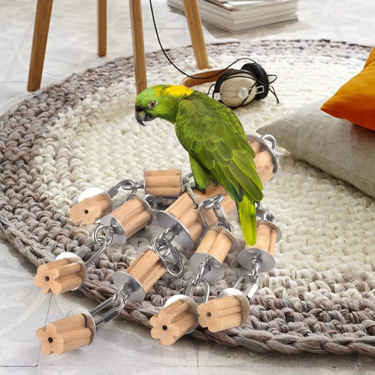 KATUMO Parrot Toys for Large Birds with Detachable Parts, 304 Silvery [5]