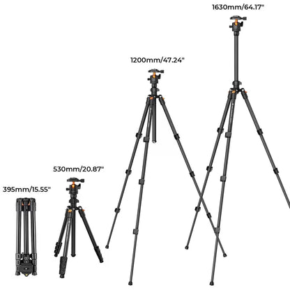 K&F CONCEPT 64 inch/163 cm Camera 64" height/8kg load, Black and Orange [6]