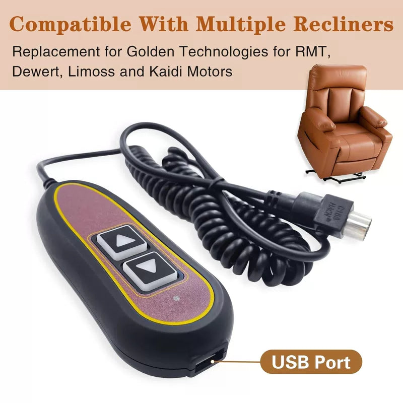 Kariwust 2 Button 5 Pin Remote ZK1200-HC Hand Control Small, Black [4]