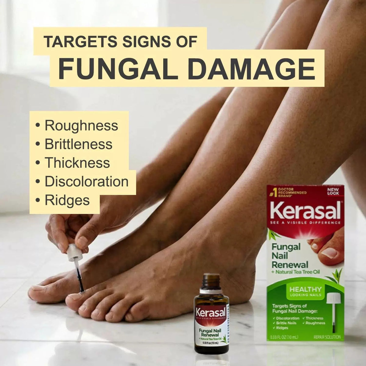 Kerasal Real Nail Repair Solution with Tea Tree Oil 0.33 Fl Oz (Pack of 1) [3]