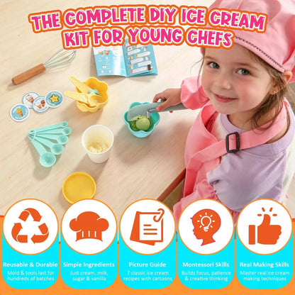 Kids Ice Cream Making Science Kit – Make Real with Yellow-ice [6]