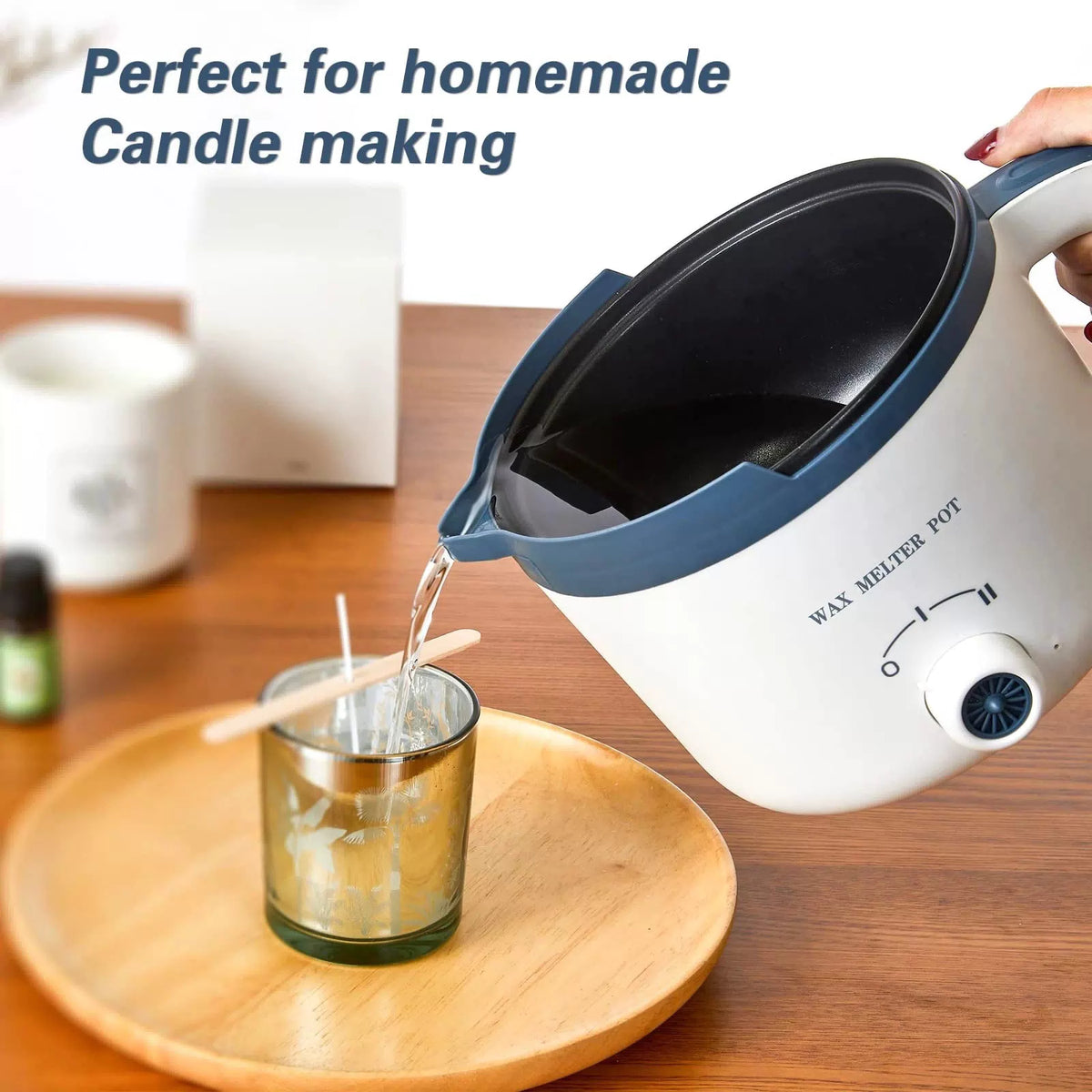 Ksedcon Electric Wax Melter for Candle Making wax melting pot kit 1pcs, white [6]