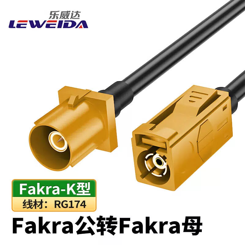 LEWEIDA Fakra Male/Female Extension Cable RG174 Adapter Straight K-Type GPS Antenna Connection Cable 5 Meters LWD-Fakra-K-GM5 [1]