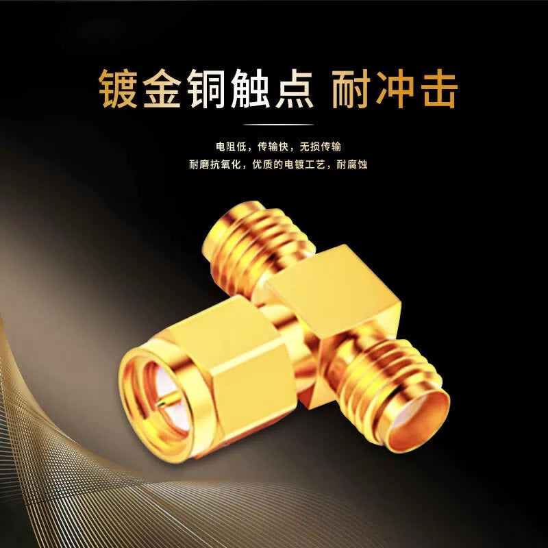 LEWEIDA High Frequency RF Coaxial Adapter 50 Ohm SMA T-Connector, Male/Female Converter, 1 Piece (LWD-SMA-KJK) [3]