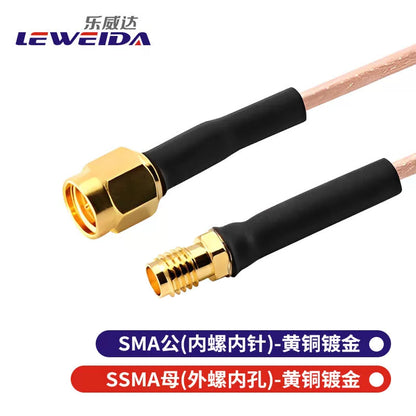 LEWEIDA SMA Male to SSMA Female RF Connector Cable, 6G Low-Loss Coaxial Converter, Flexible Silver-Plated RF Feeder Cable, 5 Meters, LWD-SMA-SSMA-JK5 [1]