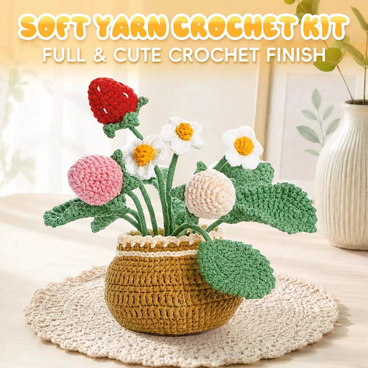 LUDOTEK Crochet Kit for Beginners, Strawberry Beginner [5]