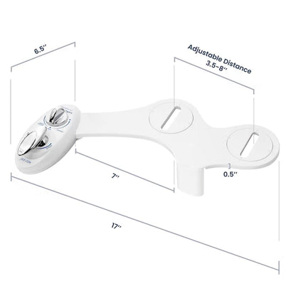 LUXE Bidet NEO 320 - Warm Water, Dual Nozzle, 17 x 10 x 3 inches, White [8]
