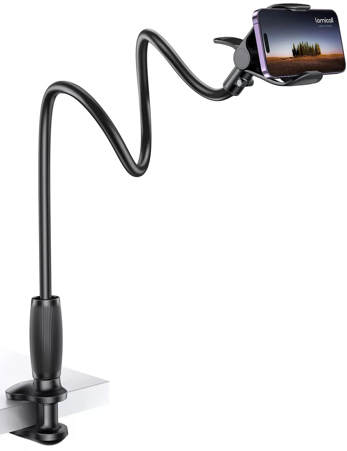 Lamicall Gooseneck Phone Holder for Bed - [Upgraded Stable Clip] black [1]