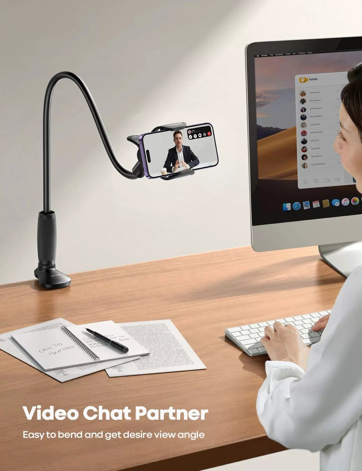 Lamicall Gooseneck Phone Holder for Bed - [Upgraded Stable Clip] black [3]