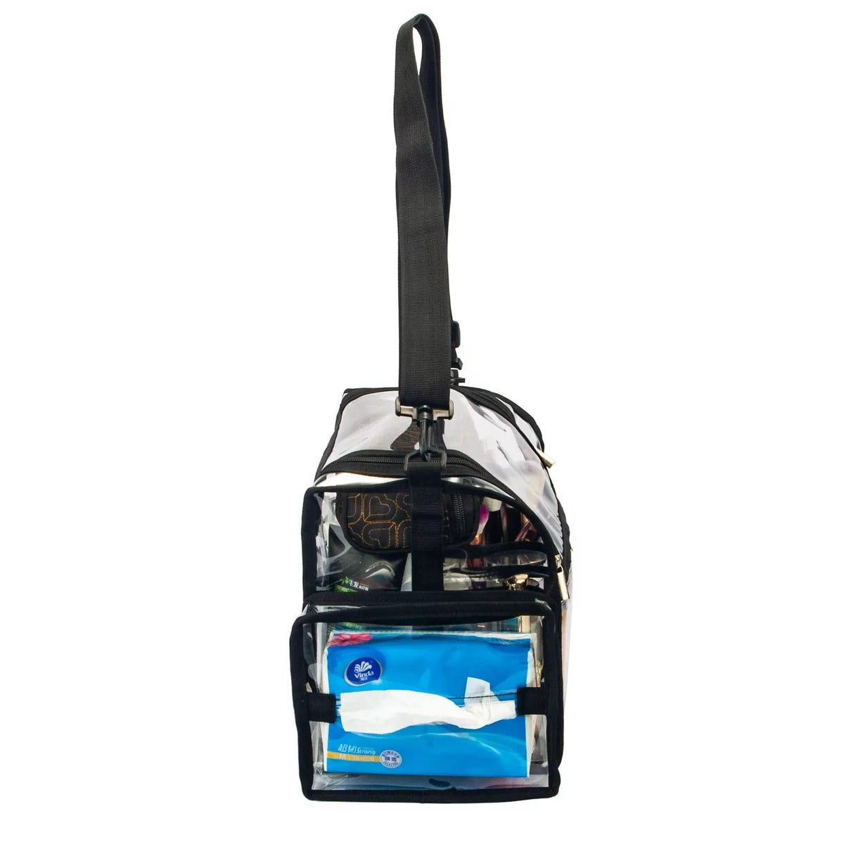 Large Professional Free Standing Clear PVC Makeup Artist Set Bag [8]