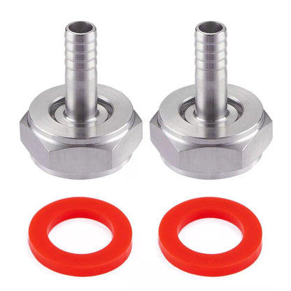 LitKiwi 2PCS Keg Coupler Barb Connector,Stainless Steel 304 1/4"Barb, [1]