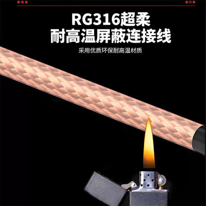 MCX RF connection cable required; RG316 coaxial shielded high-temperature resistant cable, 50 ohms; MCX male to MCX male, 0.5 meters; SX-MCX/MCX-JJ-05 [4]