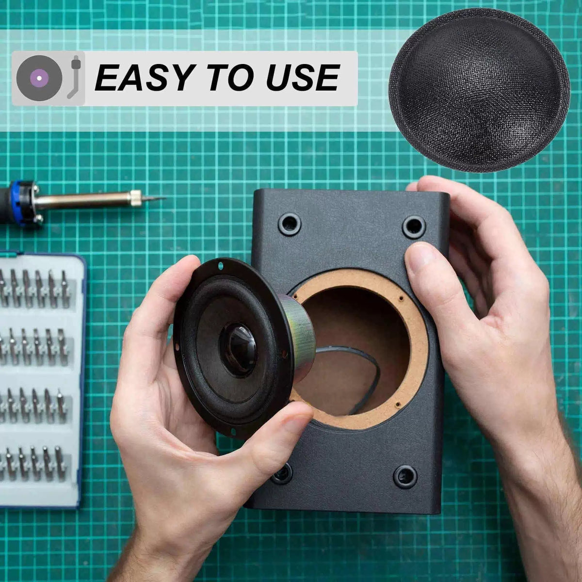 MECCANIXITY 8 Pcs Speaker Dust Cap 65mm/2.5" Outer Diameter 65 mm, Black [4]