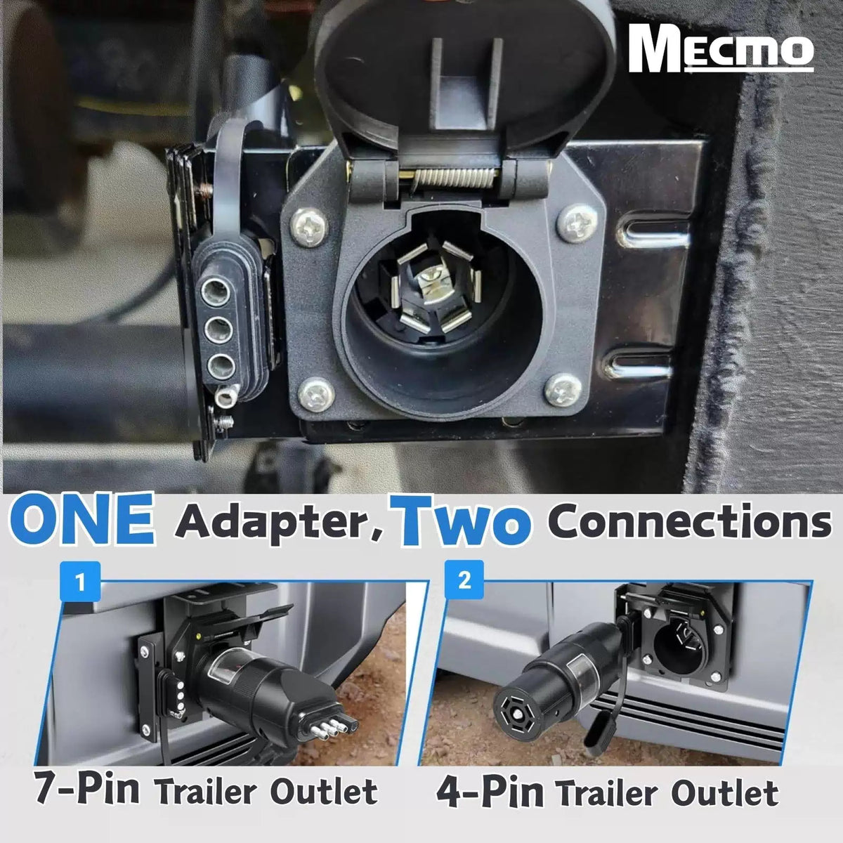 MECMO Multi-Tow 4-Way Flat to 7-Way RV Blade and Female End... [3]