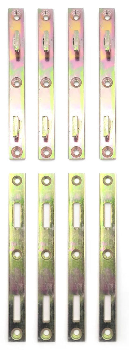 METAL MAGERY Bed Rail Fasteners 6" Set of 4 Brackets Heavy Duty Bed... [7]