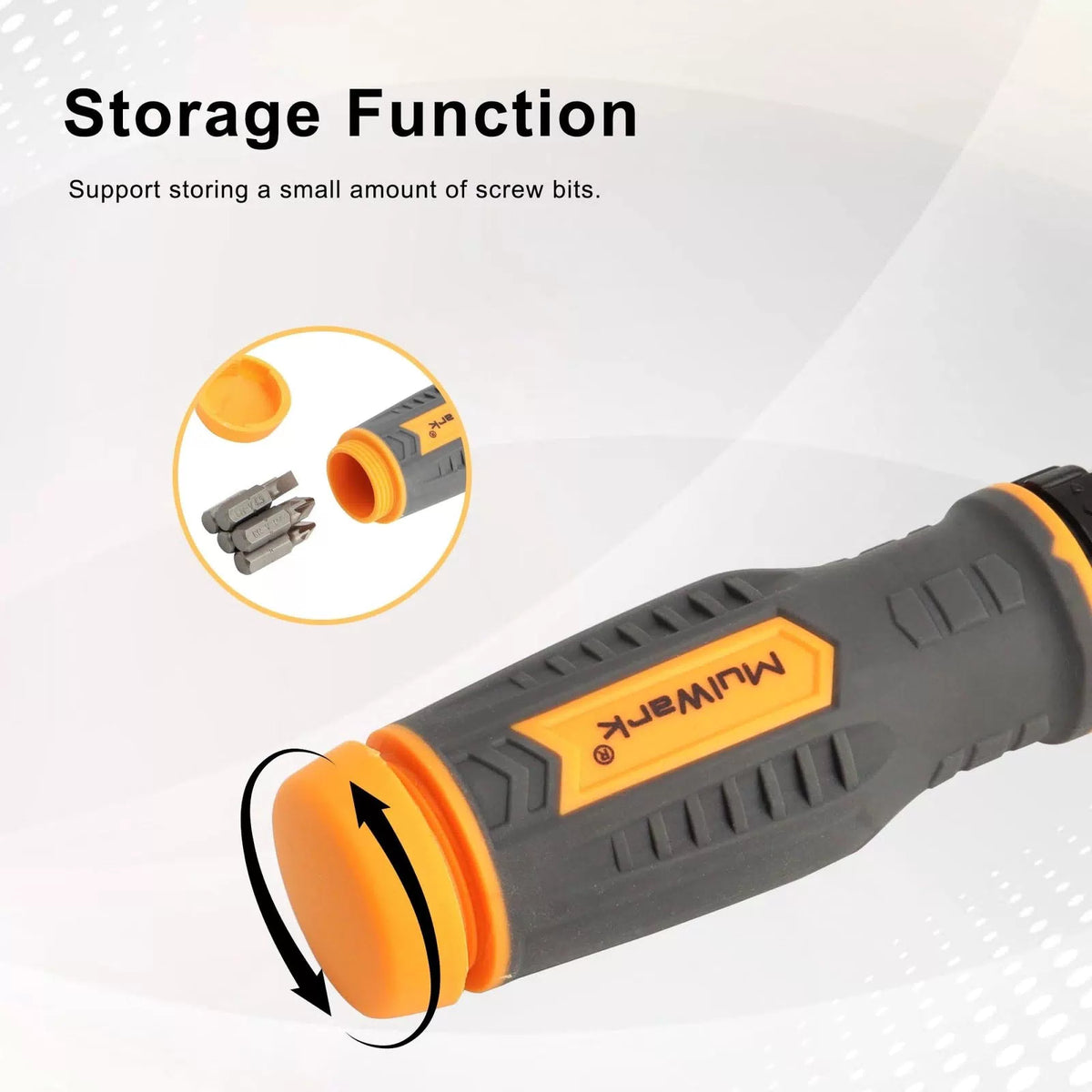 MULWARK Screwdriver Bit Set & Socket Kit, 77-Pieces Ratcheting Orange [8]