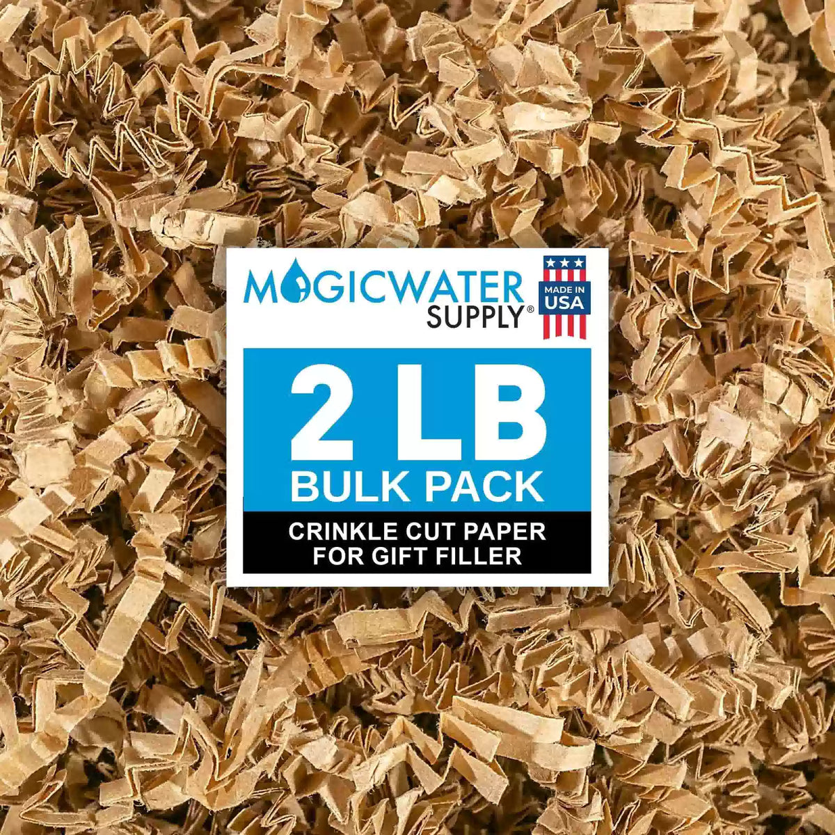 MagicWater Crinkle Cut Paper for Gift Baskets - 2 Pound (Pack of 1), Kraft [1]