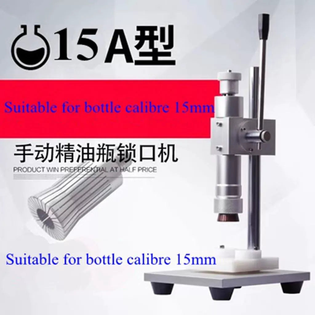 Manual Perfume Bottle Sealing Machine Essential Oil Bottle Locking Capping Machine Taping and Rolling Capping Machine Sealer [6]