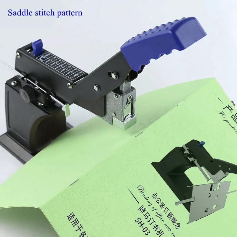Manual Saddle Stapler Flat Nail Saddle Staple Free Switch A3 Stapler Graphic Office Binding Machine SH-03 [4]