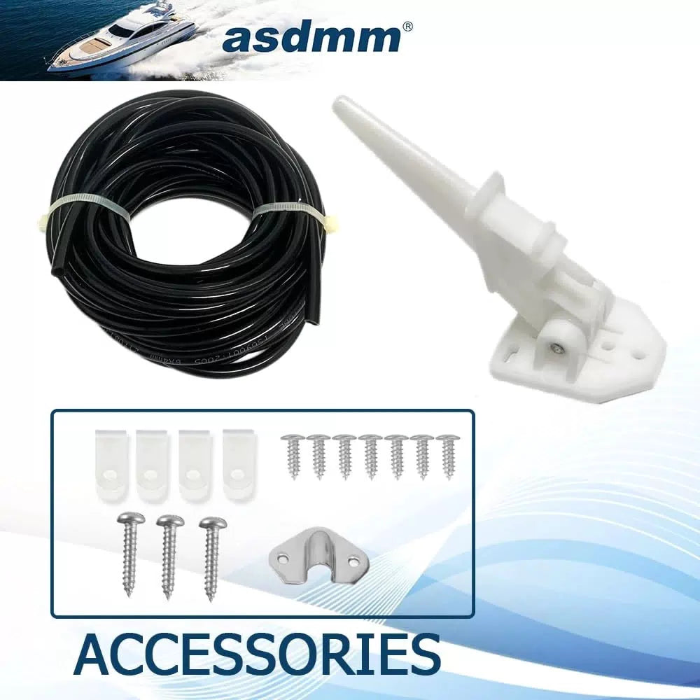 Marine Boat Speedometer Pitot Kit, Automatic Kick-up Tube Assembly Up to 80... [2]