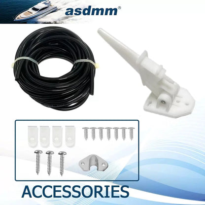 Marine Boat Speedometer Pitot Kit, Automatic Kick-up Tube Assembly Up to 80... [2]