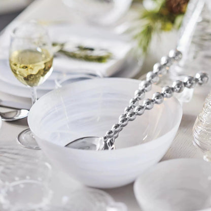 Mariposa Pearled Salad Servers One Size, Silver [4]