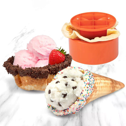 MasterChef Waffle Cone and Bowl Maker- Includes Shaper Roller White Or Black [6]